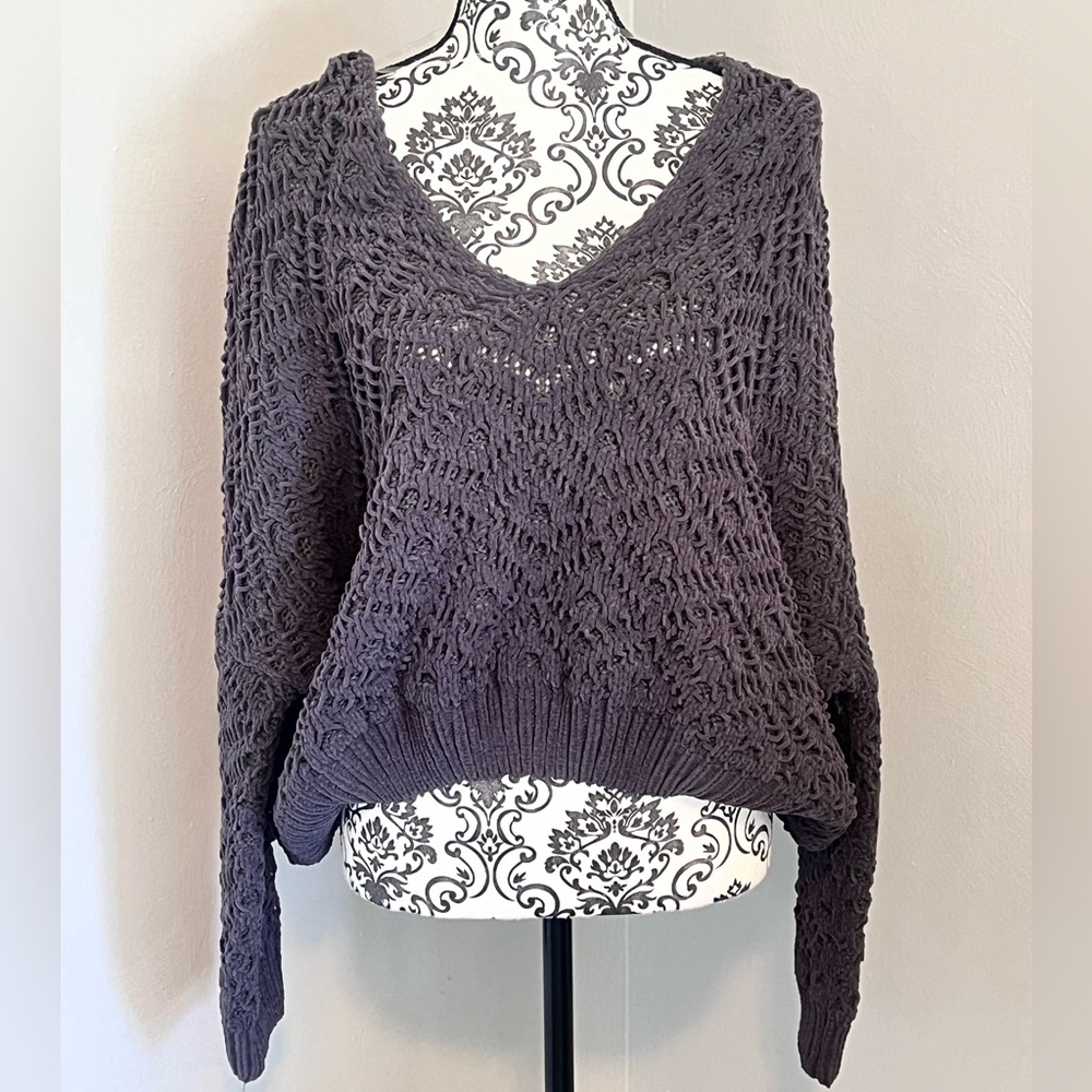 Soft grey knit sweater